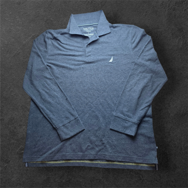 Vintage Nautica Men’s Long-Sleeve Polo