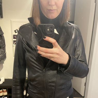 Super soft leather biker jacket