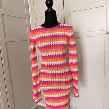Robe en maille Bershka multicolore
