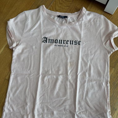 T-shirt rose manche courte