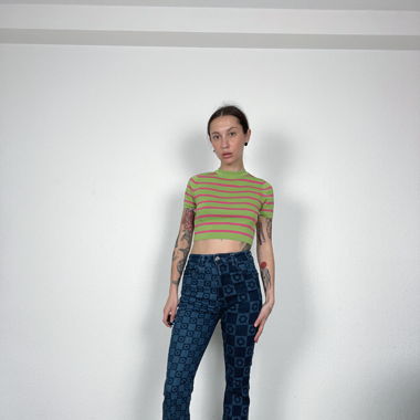 Blue flared Jaded London jeans with high waist