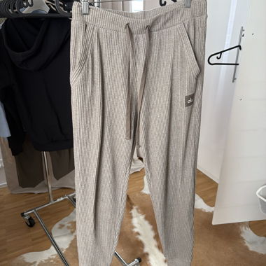 Ensemble de jogging beige côtelé