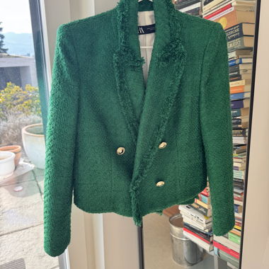 Blazer verde in tweed
