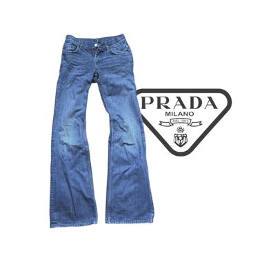 PRADA Jeans Bootcut Straight Flared Wide Leg y2k