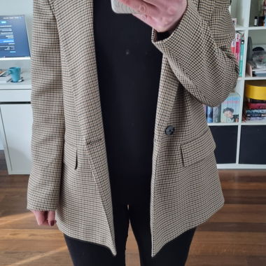 Blazer ZARA à carreaux brun S