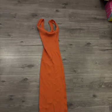 robe avec fente orange