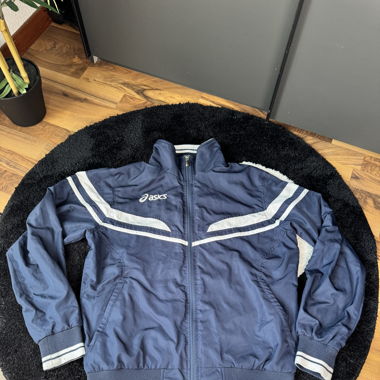 ASICS Vintage Trainingsjacke Blau – Größe M