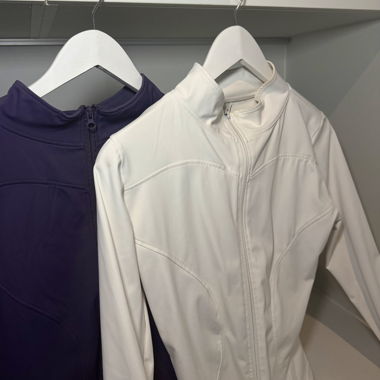 2er Set Gym Zip Jackets Lila & Weiss M/L