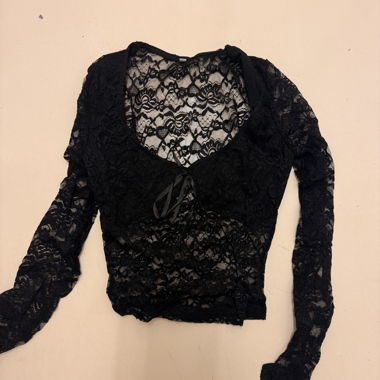 mignon pull à manches longues noir