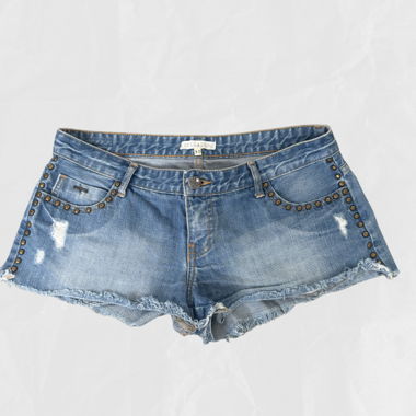Shorts Mini en Denim Billabong Vintage Y2K avec Clous