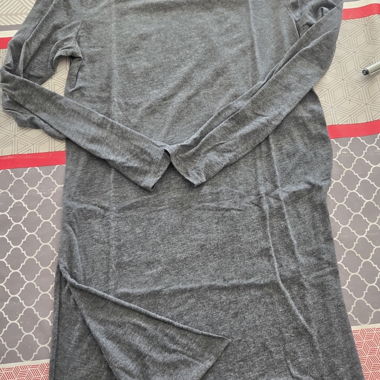 Graues Langarm-Langes Kleid