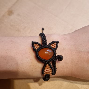 Bracciale Macramé Gatto
