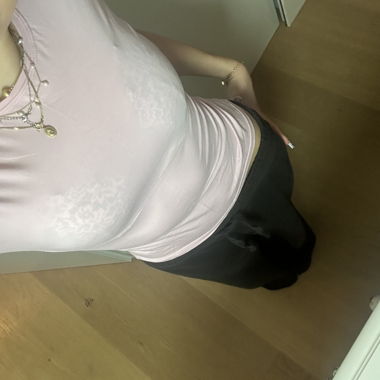 Top rosa a maniche corte
