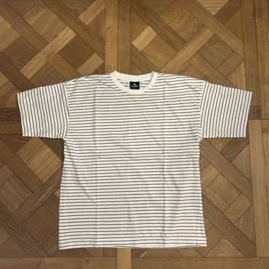 Pull&Bear T-shirt rayé blanc et brun clair L