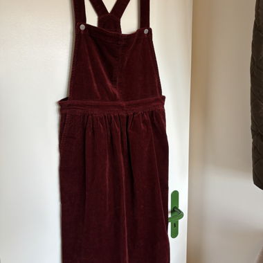 Robe en velours côtelé bordeaux L