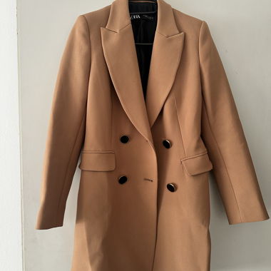 Zara camel blazer coat