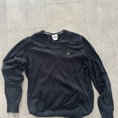 Maglione Lacoste scollo a V nero taglia 4