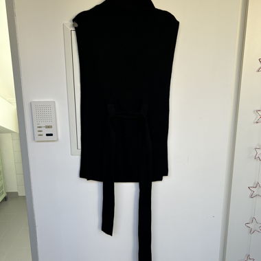 Gilet en maille noir à cordon de nouage M