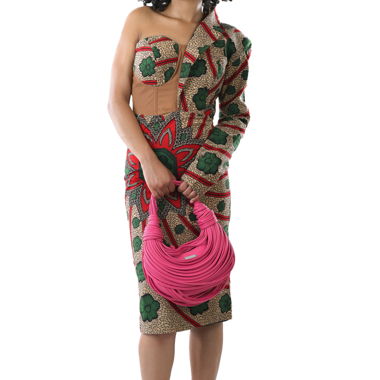 One-shoulder midi dress