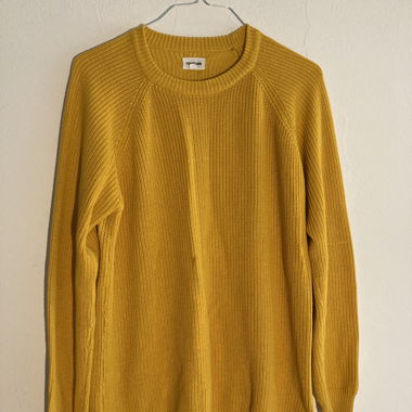 Strickpullover, senfgelb