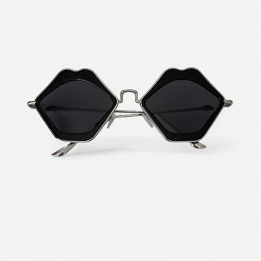 Schwarze Lip-Shape Sonnenbrille