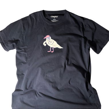 T-shirt grafica nera Clepto taglia L