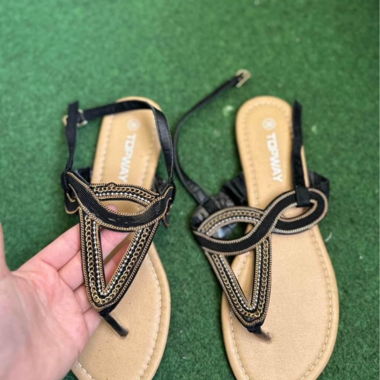 Schwarze Sandalen