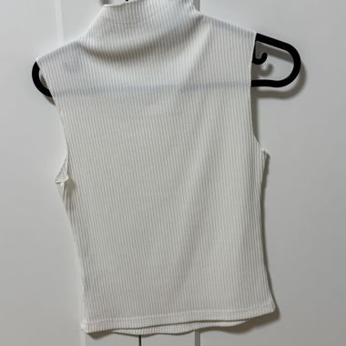 White ribbed sleeveless top