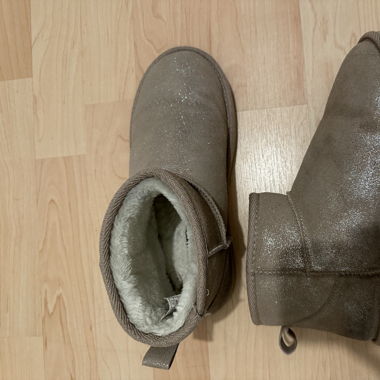 Simil ugg mini beige with glitter 