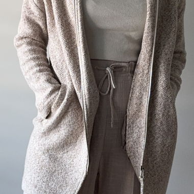 Bershka Zip-Up Knit Cardigan
