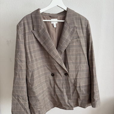 Blazer incrociato a quadri H&M