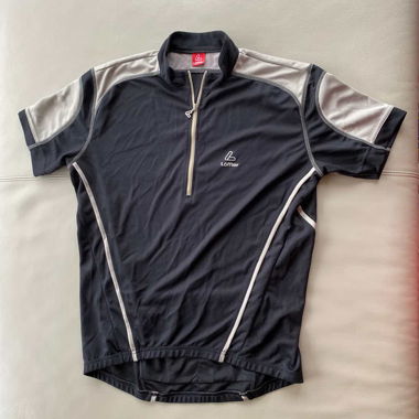 T-shirt vélo noir Löffler zippé – Taille L  