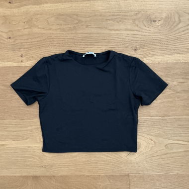 Black Cropped T-Shirt