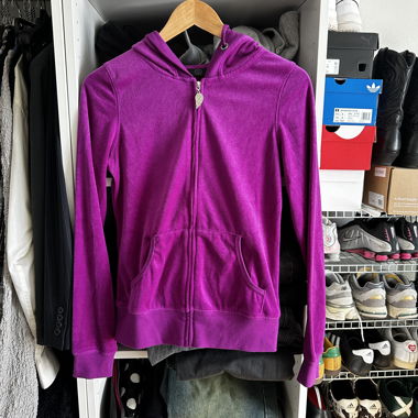 Felpa con zip viola