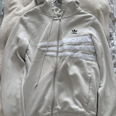 Felpa Adidas con zip beige