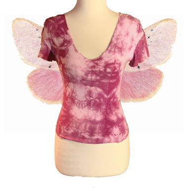 Pink Tie-Dye Butterfly Top