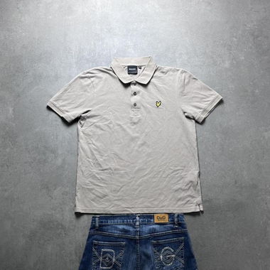 Polo Vintage Lyle & Scott Beige Taille L