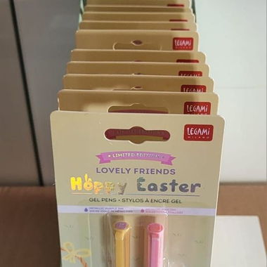 Set de 2 stylos gel Legami Hoppy Easter