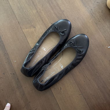 Ballerines noires avec nœud