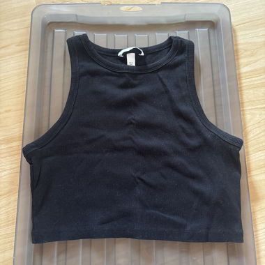Black Ribbed Tank Top