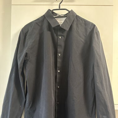 Camicia nera con bottoni Calvin Klein