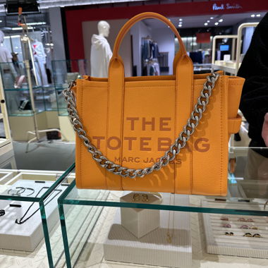 TOTE BAG Marc Jacobs arancione con catena originale