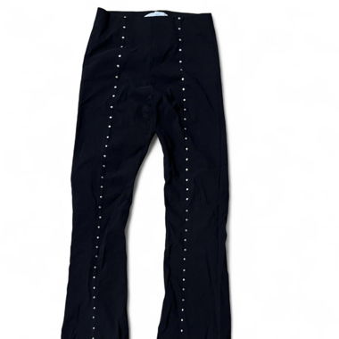 Pantalon évasé à clous noirs