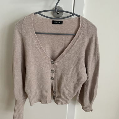 Cardigan boutonné beige ANOUK