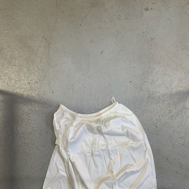 white satin skirt