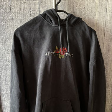 black hoodie roses