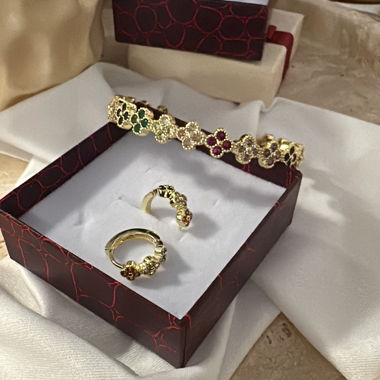 Bracelet 19 cm and matching earrings