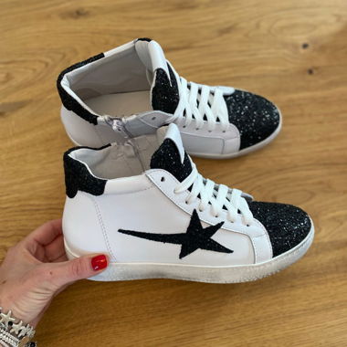 Baskets en cuir véritable 36