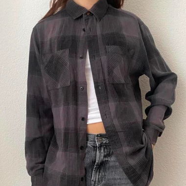 Jack & Jones grey checked shirt