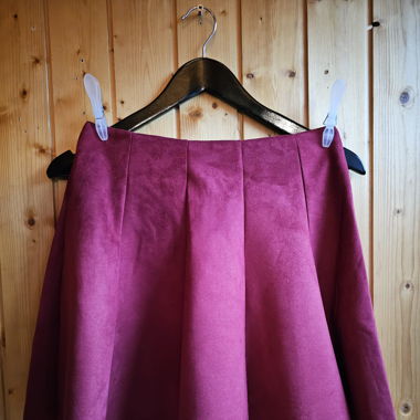 Short Suede-Look Skirt
